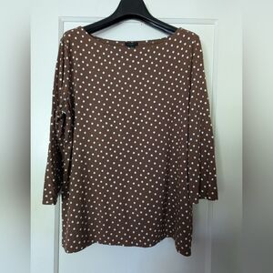 Ann Taylor Factory brown polkadot top